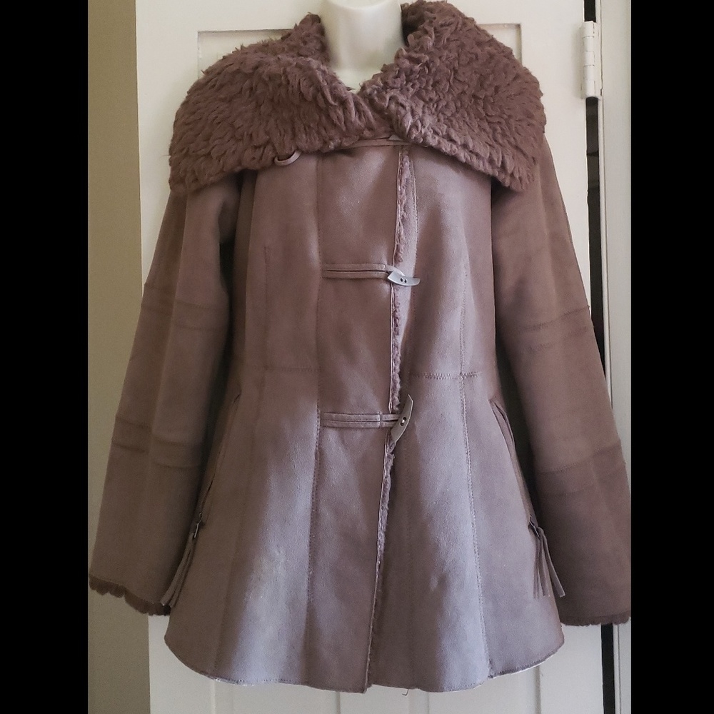 Jones New York faux fur lined jacket